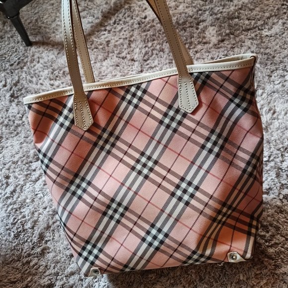Burberry Blue Label Pink Checked Tote - Picture 11 of 11